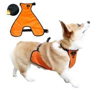 Dog Raincoat,Pet Rain Coat, Waterproof Dog Belly Cover Short Legged Female/Male Dog Chest Protector Warm Dog Vest Small Dog Rain Jacket Puppy Raincoat(Orange Male,XS)