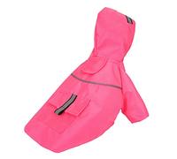 Dog raincoat, Pet Raincoat Dog Clothes Waterproof Spring And Summer Hooded Breathable Double Windbreaker Supplies(Pink,XL)