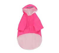 Dog Raincoat Reflective Strips Adjustable Comfortable Puppy Rain Jacket for Small Medium Large Dogs Outdoor Walking Polyester (Rose Red)