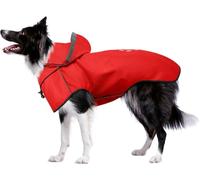 Dog Raincoat Waterproof for Medium Dogs, Reflective Dog Rain Jacket with Hoodie, Lightweight Rain Coats with Leash Hole