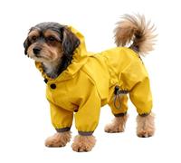 Dog Raincoat - Waterproof Yellow Adjustable Fit Lightweight Design | Rain Jacket, Dogs Clothes, Outdoor Wear Waterprooff Raincoatt For Winter, Walking