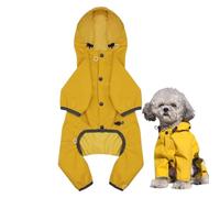 Dog Raincoat - Waterproof Yellow Adjustable Fit Lightweight Design | Rain Jacket, Dogs Clothes, Outdoor Wear Waterprooff Raincoatt For Winter, Walking