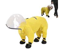 Dog Raincoat with Hood and Foot Covers, Waterproof Rain Suit for Small and Medium Dogs, Ideal for Outdoor Walking in Rainy Weather, Jumpsuit Design