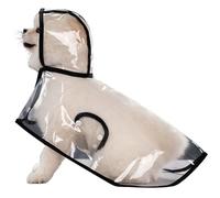 Dog Raincoat with Hood, Transparent EVA Waterproof Dog Raincoat Lightweight Pets Poncho for Small Medium Dogs Doggie Puppy Schnauzer Teddy Chihuahua Maltese Yorkshire(Black,6XL)