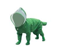 Dog Raincoat with Non-Slip Boots, Waterproof Rain Jacket for Puppies, Breathable Jumpsuit as Poncho for Outdoor Walks, Suitable for Small to Medium Dogs (Green, M)