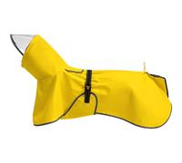 Dog Raincoat Yellow, Waterproof Rain Jacket 2Xl For Dogs 15-25 Lbs, With Reflective Trim, Clear Hood, Underbelly Protection