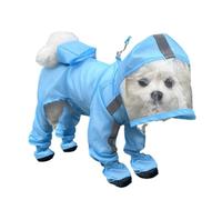 Dog Raincoats for Small Dogs Rain Jacket Dog with Hoodie Leash Hole for Schnauzer Beagles French Bulldog Mini Pinchers (Large)
