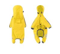 Dog Raincoats Waterproof Small Dog Raincoat with Legs Breathable Puppy Raincoats with Reflective Strips & Hood-Yellow1||M