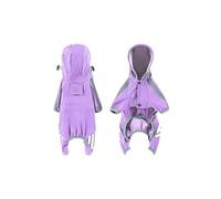 Dog Raincoats Waterproof Small Dog Raincoat with Legs Breathable Puppy Raincoats with Reflective Strips & Hood-Purple||S