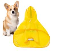 Dog Raincoats - Yellow Puppy Rain Poncho With Reflective Strip, Lightweight Waterproof Pet Clothes For Small And Medium Breeds | Outdoor Playing Protection For Walks, Parks, Travel Days, Wet Weather A