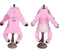 Dog RaincoatSmall with D-Ring,Full Coverage Waterproof Dog Rain Poncho Jumpsuit with Rain Boots Four-Legged Slicker Rainwear for Small Medium Dogs_S(Blue)(Pink,2XL:Back Length:40cm)