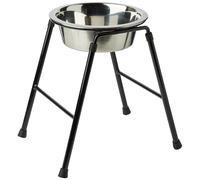 Classic Single Feeder High Stand – 4000 ml Stainless Steel Dish – 370 mm Tall – for XL breeds