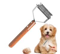 Dog rake brush for changing, double-sided dematting comb for pets, undercoat brush for cats, for cats in the bathroom and spa for care when changing under the shower, indoor