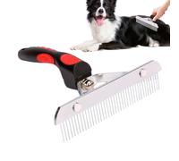 Dog Rake Brush for Shedding - Dematting Brush,Stainless Steel Teeth Grooming Comb, Detangling Tool for Dogs and Cats, Pet Supplies
