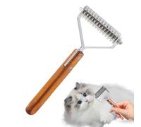 Dog Rake - Double Sided Pet Knots Remover Tool | Cat Brush | For Bath and Grooming at Home with Dead Hair Removal