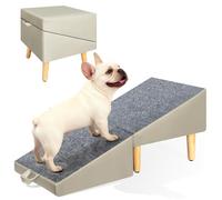Dog Ramp, 2-in-1 Split Ottoman Gentle, Dog Steps Built in Lightweight Folding Pet Ramp for Couch, 13.1”H Pet Chair, Pet Steps Specially for Older Dogs