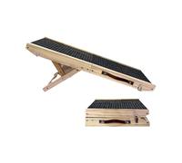 Dog Ramp - 32.7 Inch Wooden Pet Steps | Adjustable, Foldable Ramp - 4-Tier Solid Wood Stairs for Beds, Sofas, SUVs, Safe and Comfortable Access for Small, Large Older Dogs