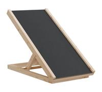 Dog Ramp Adjustable Height Pet Step Grey Solid Wood Fir vidaXL
