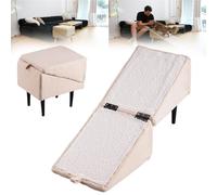 Dog Ramp - Foldable Non-Slip Split Ottoman for Small Medium Dogs and Cats, Portable Pet Stairs for Bed and Sofa