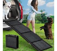 Dog Ramp for Car, 160cm Folding Pet Ramp with Non-Slip Surface, Portable Dog Pet Stairs, Folding Anti-Slip Dog Ramp for Large Dogs up to 113KG, Get into Car, SUV & Truck