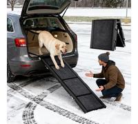 Dog Ramp For Car 63"long Folding Non-Slip Aluminum Pet Ramp For Suv Truck 250Lbs