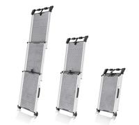 Dog Ramp for Car, SUV - Extendable Telescopic Dog Ramps for Large Dogs - Stable - Anti-Slip - Night Safety Reflective Sides - 198lbs Capacity - Lightweight Dog Stairs - Fixing clip - Gray