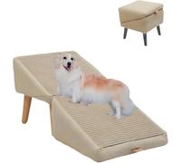 Dog Ramp for Couch, 2-in-1 Folding Dog Ram Stair Wedges Dogs Dog Pool Ramp Ottoman Dog Ramp, Doggie Ramp for Dogs Cats Or Pets Footrest