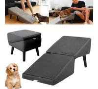 Dog Ramp for Couch, 2-in-1 Folding Dog Ram Stair Wedges Dogs Dog Pool Ramp Ottoman Dog Ramp, Doggie Ramp for Dogs Cats Or Pets Footrest