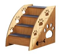 Dog Ramp Indoor - Cat Bed Steps, Wooden Pet Stairs | Non-Slip Ladder for High Access, Strong Support Large Medium Small Pets, Helps Aging Dogs with Joint Pain, Easy Climb Solution Sofas Lounges