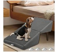 Dog Ramp Ottoman, 2-in-1 Lightweight Folding Dog Ottoman Ramp, Small Dog Ramp for Bed for Bed Couch Car Ramps,gray