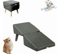 Dog Ramp Ottoman,Split Ottoman Dog Ramp, Cat Scratcher,2-in-1 Convertible Wooden Home Step Stool,A Non-Slip Mat for Small Dogs and Cats, Soft Non-Slip Surface