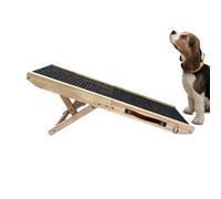 Dog Ramp - Portable 4-Level Adjustable Wooden Safety Ramp Non-Slip Pet Ladder | Folding Dog Step for Car, SUV, Couch, Bed, Sofa | for Small Large Older Dogs Cats Indoor