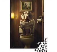 Dog Reading A Newspaper Puzzle Brain Teaser 100% Recycled Cardboard Jigsaw Puzzle for Kids And Adults Age 12 Years Up 1000pcs (38x26cm)