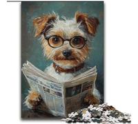 Dog Reading Newspaper Puzzles for Adults Teens 2000 Pieces, Suitable for People Aged 14 And Above Home Decoration Gift Ideas (70x100cm)
