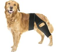 Dog Rear Leg Hock Brace, with Ten Metal Spring Inserts, Dog Canine Knee Stifle Brace Wrap, Strong Support for Torn ACL & CCL, for Hind Leg Cruciate Ligament Injuries canine arthritis (L,Orange)