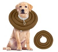 Dog Recovery Collar for Neck & Upper Body Wounds, Soft Donut Elizabethan Collar Alternative, Waterproof Dog Neck Protection with Drawstring, Comfortable Post-Surgery Collar, Cocoa Brown XXL