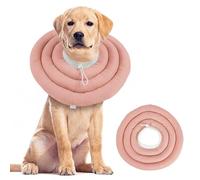 Dog Recovery Collar for Neck & Upper Body Wounds, Soft Donut Elizabethan Collar Alternative, Waterproof Dog Neck Protection with Drawstring, Comfortable Post-Surgery Collar, Blush Pink 3XL