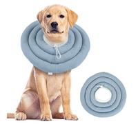 Dog Recovery Collar for Neck & Upper Body Wounds, Soft Donut Elizabethan Collar Alternative, Waterproof Dog Neck Protection with Drawstring, Comfortable Post-Surgery Collar, Dusty Blue 3XL