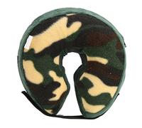 Dog Recovery Inflatable Cone, Soft Comfortable Pet Protective Collar with Adjustable Strap, USA Flag Design - Promotes Wound Healing, Anti - Scratch and Bite, Perfect for Dogs an (Camo Hook and