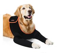 Dog Recovery Sleeve to Stop Licking Wound, Cone Collars Alternative, Scratch Resistant Recovery Suit, Waterproof Dog Leg Protector to Prevent Licking Bite, Avoids Infection - Black, S
