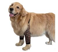 Dog Recovery Sleeve with Elastic Band for Injured Legs or Joints,Adjustable Pet Front Leg Braces Elbow Pads for Small Medium Large Dogs_3XL(Brown Leopard)