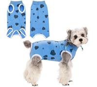 Dog Recovery Suit - Comfortable Surgery Recovery Suit for Dogs After Surgery, Soft Bodysuit for Spay & Neuter, Licking Prevention, Flexible Design, for Small and Medium Dogs(Blue Heart,XS)