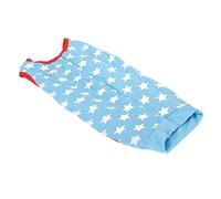 Dog Recovery Suit, Cotton Pet Bodysuit for Postoperative Recovery Dog Blue Stars Pattern Prevents Licking (M)