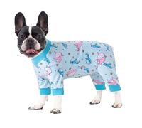 Dog Recovery Suit for Surgery Small Medium Dogs Onesie, Cute Soft Dog Pajamas Bodysuit Cone Alternative Prevent Licking Recovery Suit Female Male (Dolphins, Large)