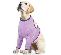 Dog Recovery Suit Front Legs, Dog Leg Covers Long Sleeve Babygrow Stop Chewing the Wound(Purple, L)