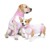 Dog Recovery Suit, Post Neuter Surgery Shirt Wound Protective Body Suit Clothes Surgical Recovery Suits Alternative Pet Vest Prevent Licking for Male & Female Dogs (Pink, XXS)