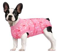 Dog Recovery Suit Soft Washable Anti-Licking Jumpsuit for Spay Neuter S | Polyester, Style A, For Female Dogs, 1 Piece, Size S, Chest 15.7-19.3 in, Neck 11 in, Back Length 11.4-13.4 in