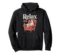 Dog Relax One Day At A Time Motivation Pullover Hoodie