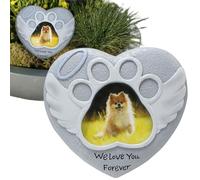 Dog Remembrance Garden Stone, Loss of Dogs Sympathy Love Heart-Shaped Suitable for Exhibition in Your Garden, Garden or Lawn and Captures Lasting Memories