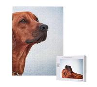 Dog Rhodesian Ridgeback,500 Pieces Wooden Jigsaw Family Game Jigsaw Puzzles for Adults Teens